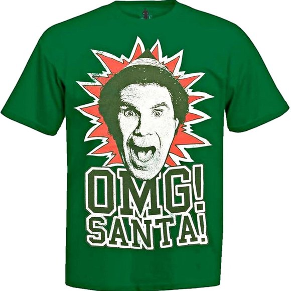 Delta Other - MENS OMG Santa ELF Movie Graphic Tee T-Shirt Funny Christmas Holiday Shirt NWT